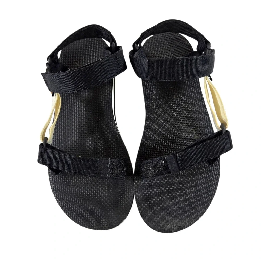 Teva Midform Universal Black White Platform Sandals 1090969 Womens 8